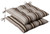 Set of 2 Beige and Tan Striped Tufted Outdoor Patio Chair Seat Cushions 19"