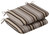 Set of 2 Beige and Black Striped Outdoor Patio Furniture Chair Cushions 18.5"