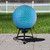 10" Iridescent Blue and Purple Textured Glass Outdoor Gazing Ball