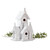 12.5" White Distressed Finish Victorian Outdoor Birdhouse