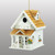 10.25" White and Brown Two Story Happy Home Outdoor Hanging Birdhouse