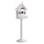Victorian Freestanding Outdoor Birdhouse - 29.25" - White