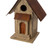 13.23" Distressed Finish Wooden Birdhouse
