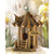 Log Cabin Finish "Bed and Breakfast" Outdoor Hanging Birdhouse - 9" - Brown