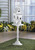 27.25" White Two Story Pedestal Outdoor Birdhouse