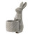 12.5" Gray Attentive Standing Rabbit with Basket Weave Accent Planter