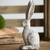 10" Beige Rustic Rabbit Statue