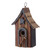 11.42" Modern Distressed Finish Wooden Birdhouse