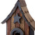 11.42" Modern Distressed Finish Wooden Birdhouse