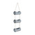 44.5" Gray Farmhouse 3-Tiered Hanging Wall Planter