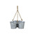 14.25" Gray Handmade Farmhouse Pot Hanging Planter