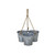 14.25" Gray Handmade Farmhouse Pot Hanging Planter