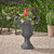 19.25" Black Multi Purpose Outdoor Patio Urn Planter