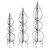 Set of 3 Brown Metal Garden Plant Vine Trellis 66.5" - Perfect Structure for Climbing Plants