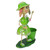 17" Lime Green and Pink Girl with Flower Spring Outdoor Garden Planter