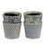 Set of 4 Blue and White Garden Style Planters 5.5"