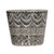 Set of 3 White and Black Tribal Motifs Planters 5.5"