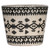 Set of 3 White and Black Tribal Motifs Planters 5.5"