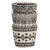 Set of 3 White and Black Tribal Motifs Planters 5.5"