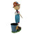 20" Blue and Pink Boy with Shovel Outdoor Garden Planter