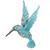 14" Blue Bird Wall Decor
