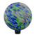 10" Blue and Green Brush Strokes Outdoor Glass Garden Gazing Ball