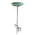 30" Jade Green Porcelain Mounted Bird Bath with Stake Post