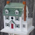 13.5" Fully Functional White and Green Dutch Colonial Outdoor Garden Birdhouse