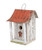 11" White and Red Eco-Friendly Chester County Outdoor Garden Bird House