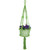 43" Green Lattice Pattern Macrame Hanging Planter Holder