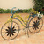 52.95" Blue and Brown Rustic Finish Solar Powered Bicycle Planters