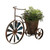 Set of 2 Brown Antique Styled Tricycle Planters with Wind Spinner Spokes 15"