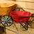 Set of 2 Red and Yellow Antique Wheelbarrow Planters 22.75"