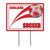 Pack of 6 Gray, Red and White "England" Soccer Themed Yard Signs 16"