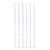 Set of 6 Purple LED Branch Christmas Light Stakes - 8.5 ft White Wire