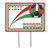 Pack of 6 Red, Green and White "Italy" Soccer Themed Yard Signs 16"