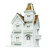 17.5" White and Brown 3-Story Mansion Outdoor Garden Birdhouse