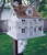 11" White and Brown 3-Story Cottage Outdoor Garden Birdhouse