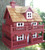 10.75" Red and Brown New England Cottage Outdoor Garden Birdhouse