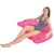 Pink Mosaic Water Lounger with Cup Holders and Backrest, 50-Inch
