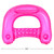 Pink Mosaic Water Lounger with Cup Holders and Backrest, 50-Inch
