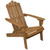 36" Natural Stained Classic Folding Wood Adirondack Chair