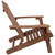 36" Brown Classic Folding Wooden Adirondack Chair