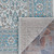 2.25' x 7.83' Gray and Blue Floral Rectangular Outdoor Area Throw Rug Runner