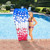 74" Inflatable Patriotic Stars Suntanner Pool Float Mattress