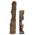 Set of 2 Brown Tiki Gods Outdoor Garden Statues 35"