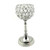 8" Silver Hurricane Crystal Tealight Candle Holder