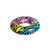 39" Multi-Color Zebra Stripes Inflatable Inner Tube Ring Float