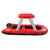 Inflatable Red and White Fire Boat Ride-On Water Squirter Swimming Pool Toy, 60-Inch