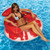 48.5" Inflatable Red and Clear Water Pop Circular Swimming Pool Lounger
